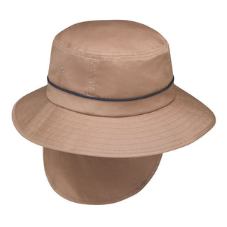 Men's Packable Bucket Style Shelton UPF Sun Hat with Chinstrap and Neck Flap from Wallaroo