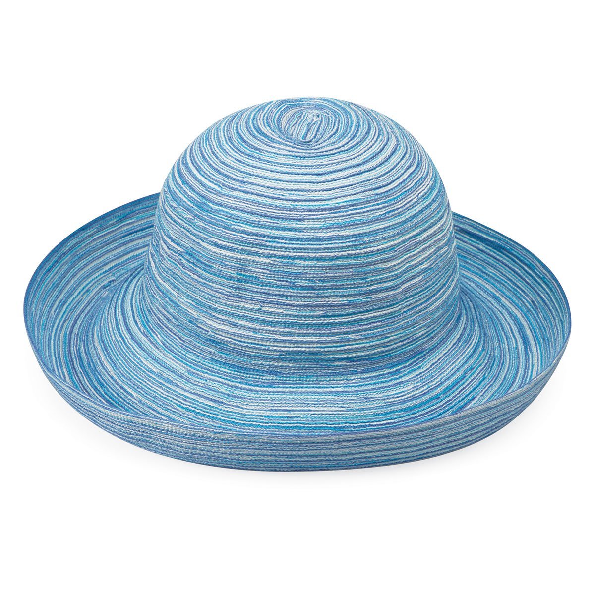 Ladies' Packable Big Wide Brim Sydney UPF Sun Hat from Wallaroo, Light Blue