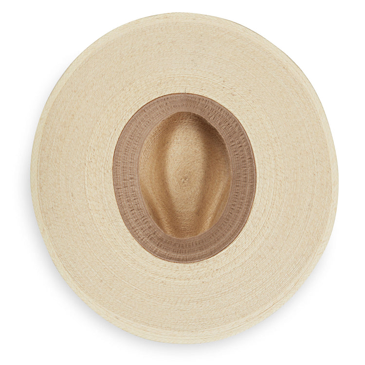 Inside of Ladies' Big Wide Brim Fedora Style Tulum UPF Straw Sun Hat from Wallaroo