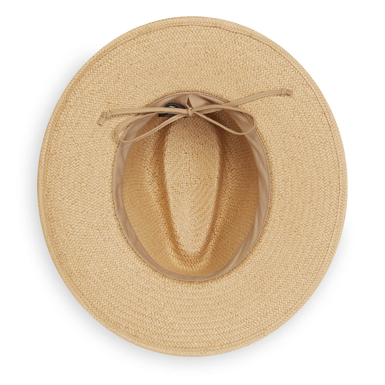 Bottom of Men's Turner UPF Fedora Sun Hat in Camel  by Wallaroo