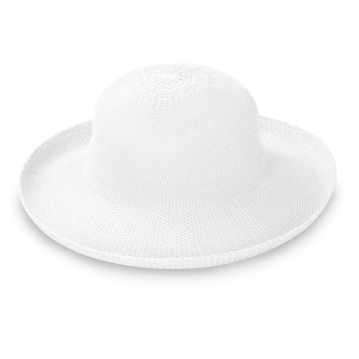 Featuring Ladies' Big Wide Brim Style Victoria poly straw Sun Hat in White from Wallaroo