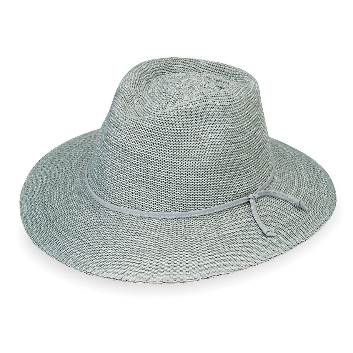 Wallaroo Victoria Fedora Hat White Poly-Straw Summer Sunblock Adjustable Crown Victoria UPF - Lightweight Sun Hats for Women – Wallaroo Hat  main image 2