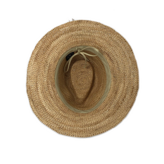 Ladies' Big Wide Brim Fedora Style Malibu Straw Sun Hat in Natural from Wallaroo