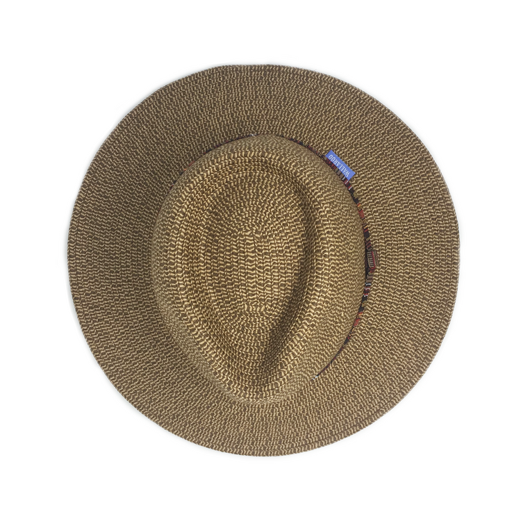 Packable Fedora Style Sedona Beach Sun Hat for travel from Wallaroo, Camel